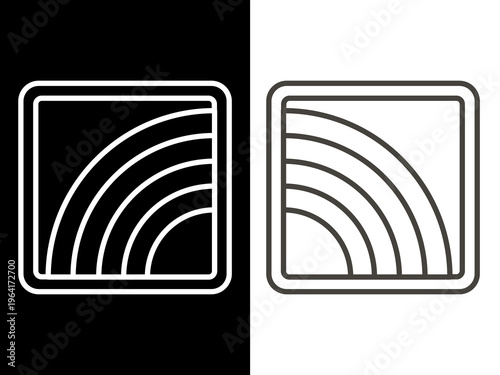 Rainbow Silhouette, Weather Sky Arch Icon, Vector Hope and Positivity Symbol Illustration