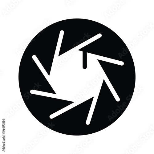 Camera Shutter Aperture Icon Symbol Commercial