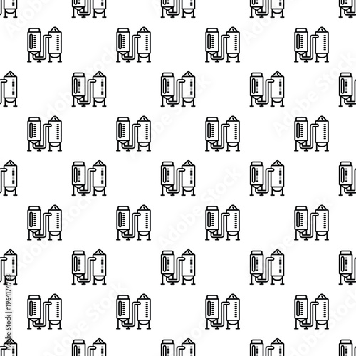 Recurring pattern featuring brewing tanks for beverage production