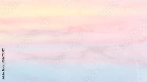 Fading pastel marble background displaying subtle yellow, pink, and blue color transitions with delicate light texture veins across a smooth surface creating a soft gradient