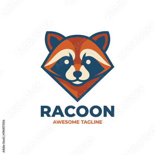 This raccoon logo offers a sleek and modern design, embodying the cleverness and mischievousness of this beloved animal, perfect for branding or creative projects.