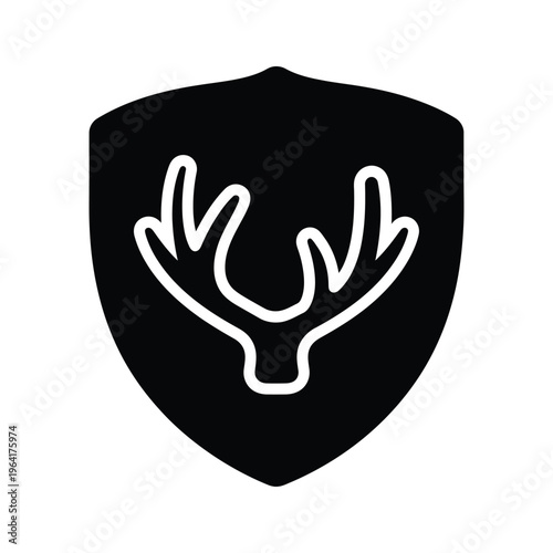 Antler Shield Emblem Logo Commercial