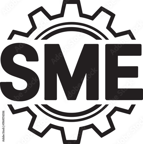SME business logo with gear symbol