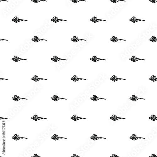 Spreading butter with a knife on a slice of toast forming a seamless pattern