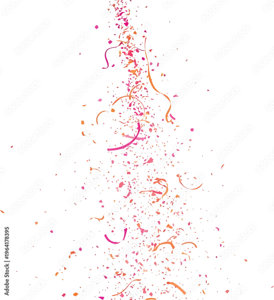 Fototapeta premium Colorful Confetti Exploding on White Background