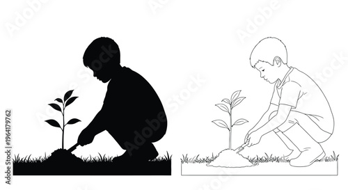 Students celebrating a success with a high five black silhouette