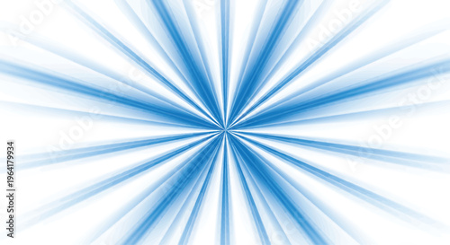 Blue Radial Burst on White Background