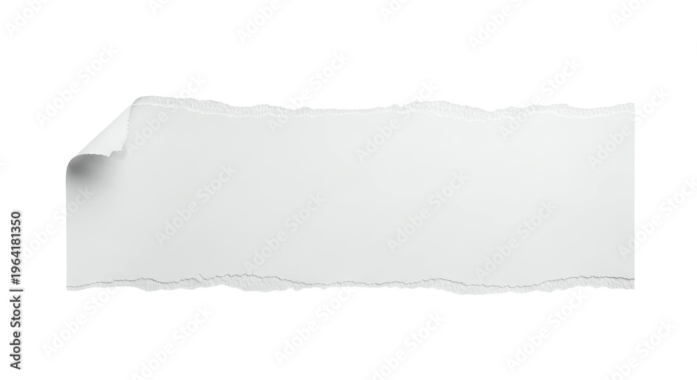 Obraz premium Torn White Paper Strip