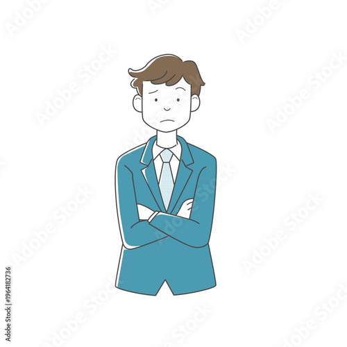 悩むビジネスマン（問題・困る・仕事）