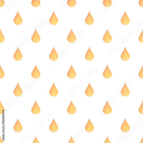 Yellow liquid drops creating a repeating seamless pattern