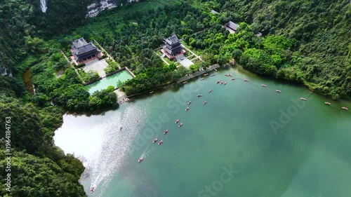 Temple of Cao Son The Great King.Trang An near Ninh Binh, Vietnam