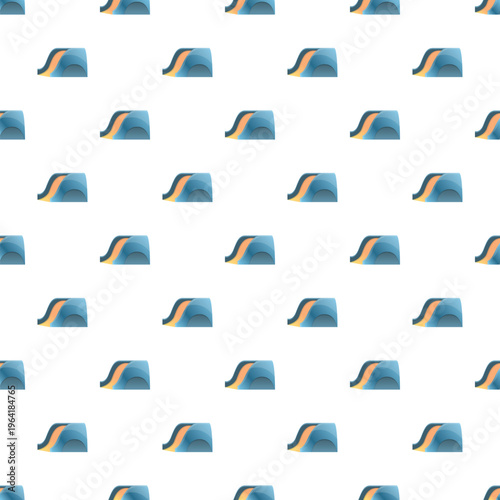 Water park slides in a seamless pattern on a white background