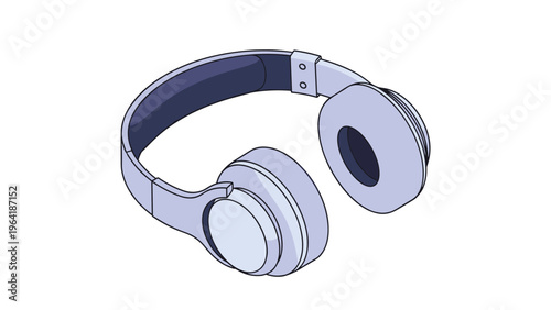 Modern gray wireless headphones with a sleek design, offering superior sound quality and comfort for music lovers and audio enthusiasts.