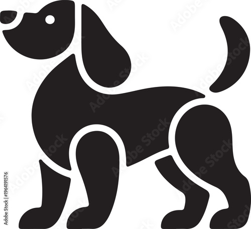 Stylized Dog Pet Vector Drawing