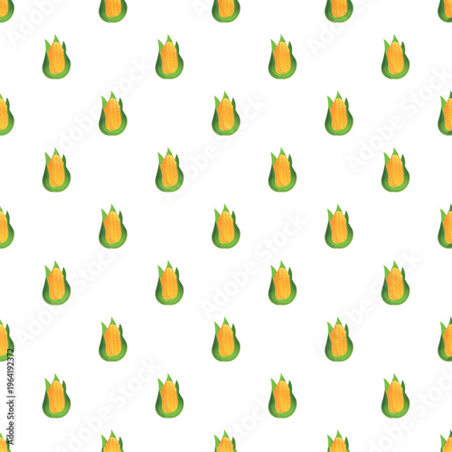 Corn cobs creating a repetitive graphic design element for food concepts