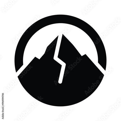 Mountain Peak Summit Circular Logo Business