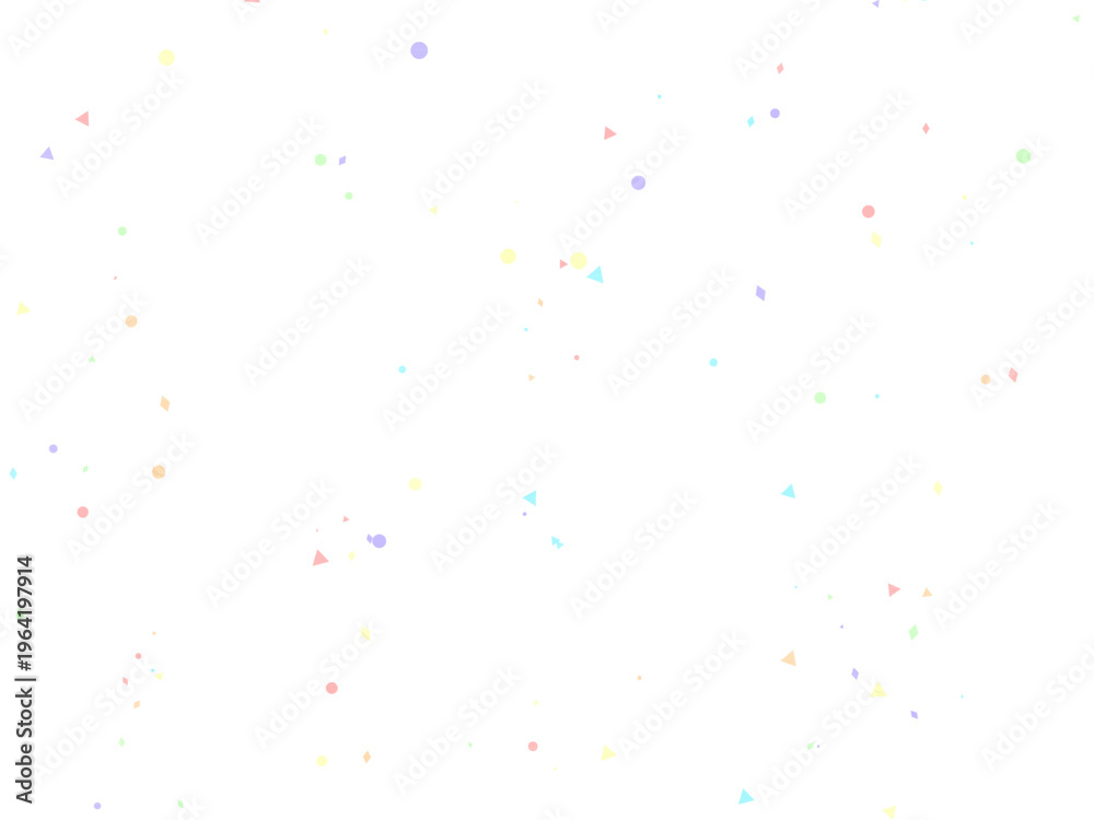 Obraz premium Colorful Geometric Confetti Scattered Shapes Abstract Background