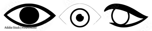 Solid black icon, white background: computer vision scanning eye set with simple line art design featuring simple design, minimalist, black and white with illustrations and graphics