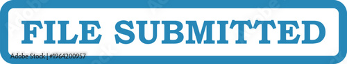 Vector file submitted stamp graphic with blue border and textured background