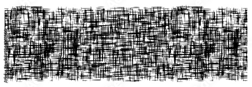 Dense black texture of chaotic criss-cross lines in dark grunge style