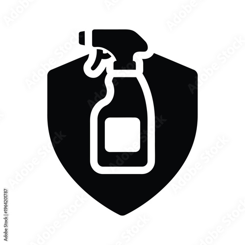 Spray Bottle Shield Protection Concept Commercial