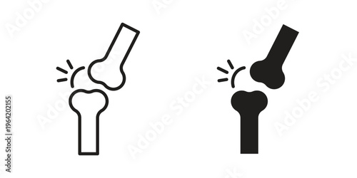 Foto joint pain icon clipart symbol isolated on white background
