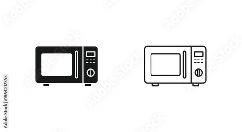 Microwave oven icons Vector