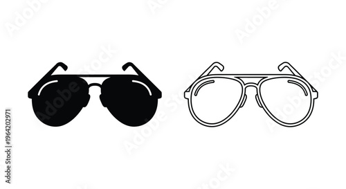 Sunglasses and glasses illustration Vector