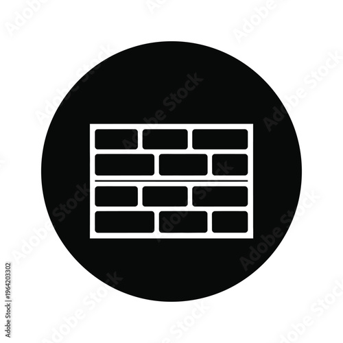 Brick Wall Icon Security Symbol