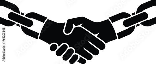 handshake, breaking chain, black and white, partnership, agreement, contract, business, deal, partnership breaking free, chain, links, hands, shaki Black handshake breaking chain links black and white