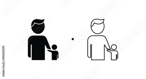 Father and son relationship generational Vector