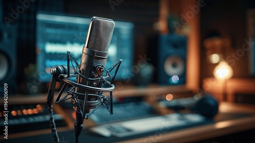 Professional recording studio microphone equipment.