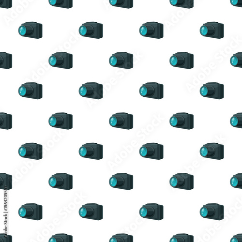 Cameras repeating in a seamless pattern, representing technology and digital media