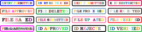 Vector collection of rubber stamp icons featuring approval and rejection text, document status markers