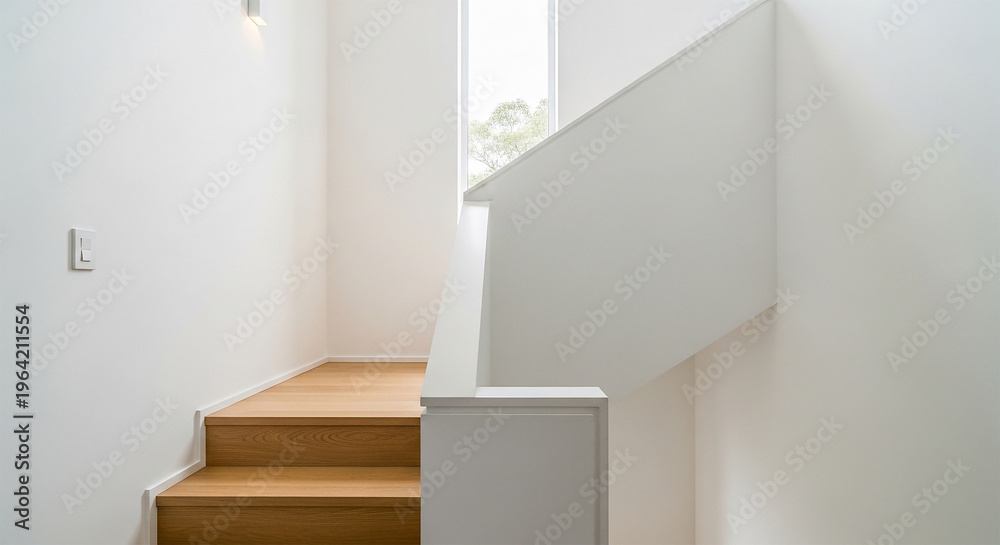 Fototapeta premium A Modern Staircase with a Window