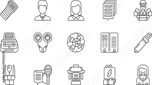 Trust Seals Quality Certification and Brand Reputation Line Icon Set