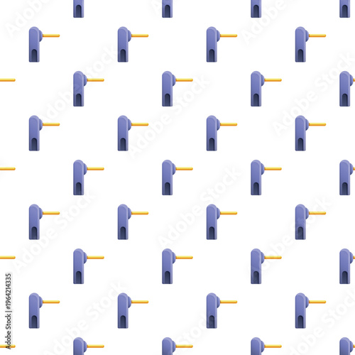 Automatic road barriers creating a repeating pattern for security and access control