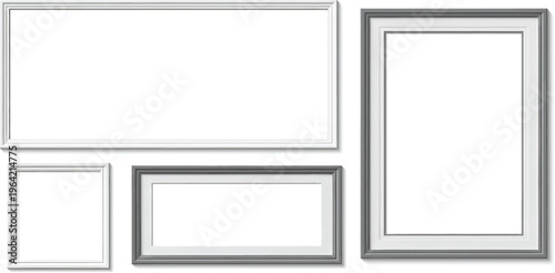 Picture Frames on White Background