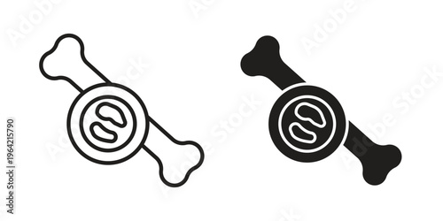 Multiple myeloma icon silhouette. Editable stroke. Line vector illustration design