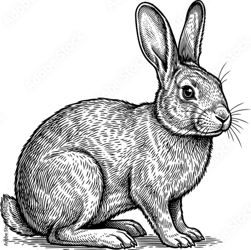 Swallowtail butterfly flying with wings spread sketch