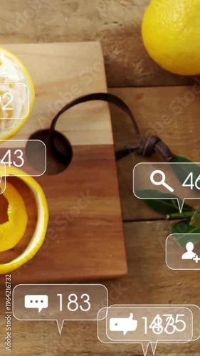 Vertical video: Incoming alert causing bubbles floating over board with lemons, showing engagement