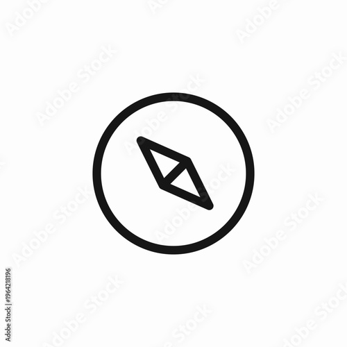 basic compass icon icon sign vector