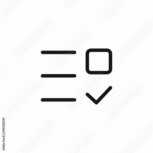 checklist selection control icon sign vector