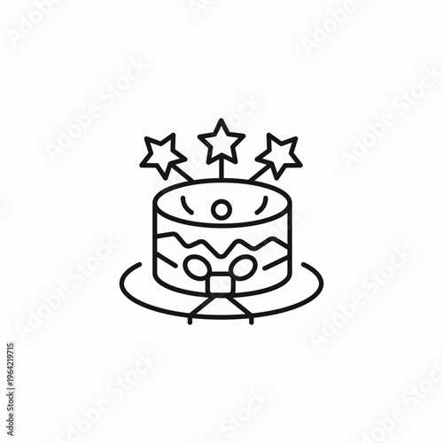 party celebration cake icon sign vector