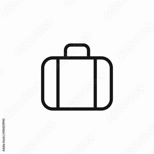 simple travel suitcase icon sign vector