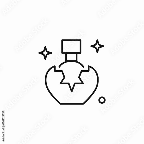 sparkling magic potion icon sign vector