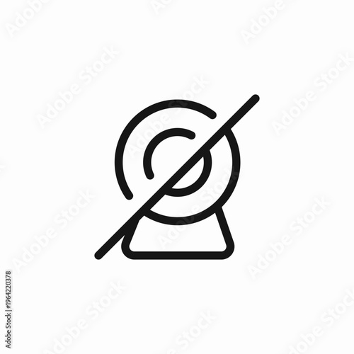 webcam video disabled icon sign vector