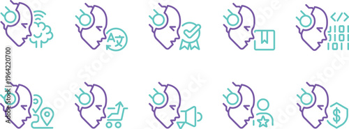 Emotional and behavioral reactions depicted through minimalist face icons