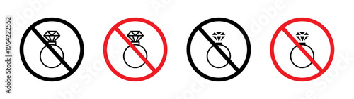 No jewelry sign set. vector illustration