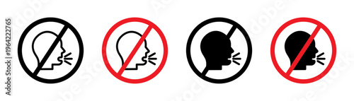 No talking sign set. vector illustration